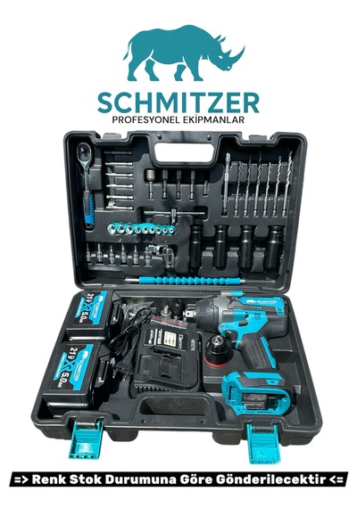 Schmıtzer Sch-9502tu Pro 21v 15 Pilli Çift Akülü Kömürsüz Darbeli Vidalama 650 Nm Somun Sıkma Sökme Matkap