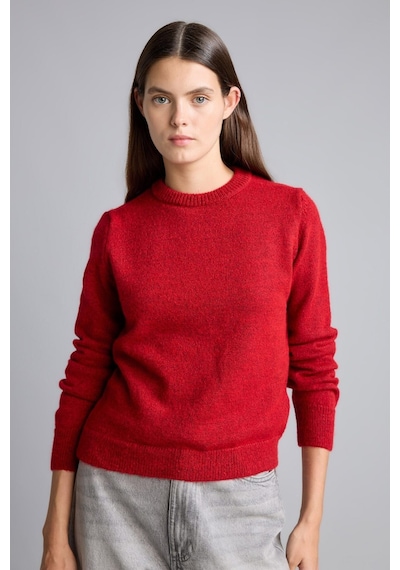 Defacto Regular Fit Bisiklet Yaka Triko Basic Kazak H9438ax26wnrd252 Kırmızı-rd252