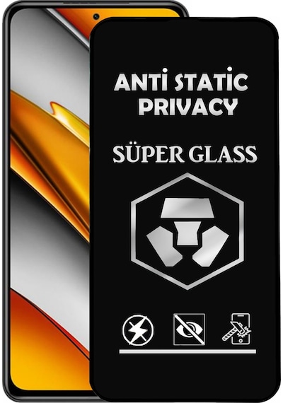 Xiaomi Poco F3 Tam Kaplayan Anti Statik Hayalet Süper Temperli Cam Ekran Koruyucu