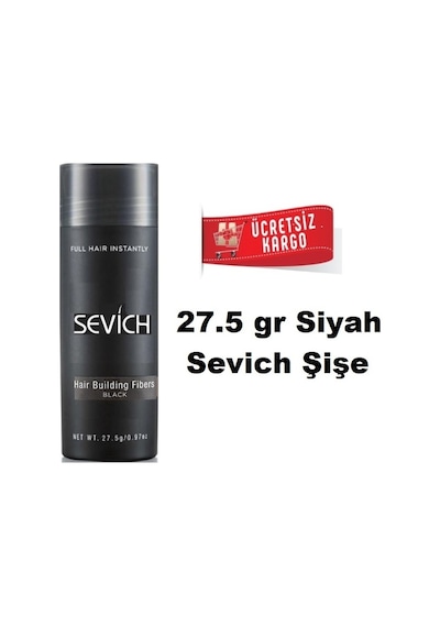 Sevich 27,5 Gr Siyah Saç Fiberi Keratin Saç Tozu