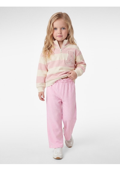 Koton Fırfır Detaylı Geniş Paça Pantolon Pembe 7wmg10056ak Gül