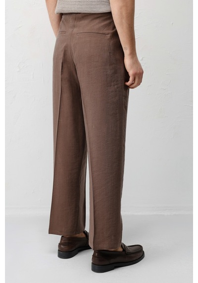 Antioch Lyocell Relaxed Fit Pileli Erkek Pantolon Kahve