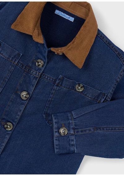 Mayoral Kız Çocuk Denim Gömlek Ceket 4135 Lacivert