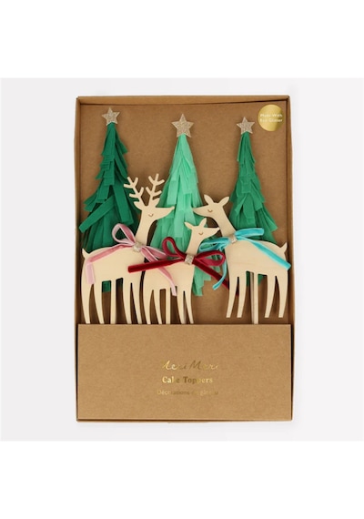 Meri Meri - Reindeer Family Cake Toppers - Ren Geyikleri Ailesi Pasta Süsü 0 - 99