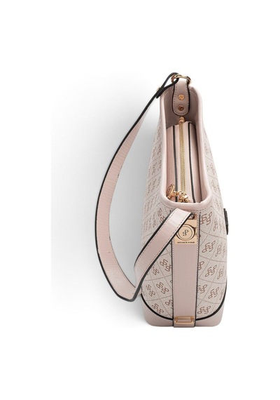 Silver & Polo Silver Polo Pembe - Pudra Monogram Kadın Omuz Çantası Sp1286