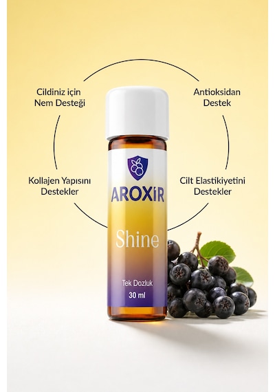 Aroxir Shine Tip I Ve Tip Iıı Kollajen, Aronya, Hyaluronik Asit Ve Glisin İçeren 30 X 30 Ml