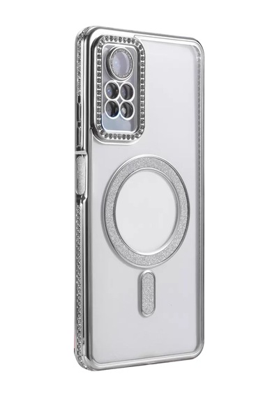 Newface Xiaomi Redmi Note 12 Pro 4g Joke Simli Magneticsafe Kılıf - Gümüş