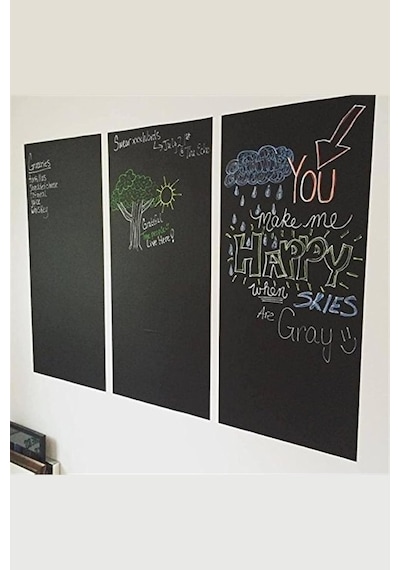 Büyük Boy Yapışkanlı Kara Tahta Sticker Blackboard Diğer