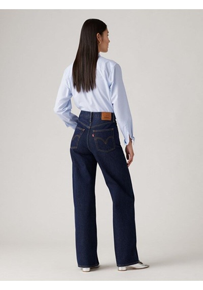 Levi's Ribcage Wide Leg Kadın Jean Pantolon - Shaded View-14194 Dark İndigo - Flat Finish Levi's Ribcage Wide Leg Kadın Jean Pantolon - Shaded View-14194 Dark İndigo - Flat Finish