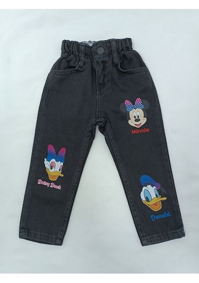 Jabber Kız Çocuk Kot Pantolon Minnie Siyah