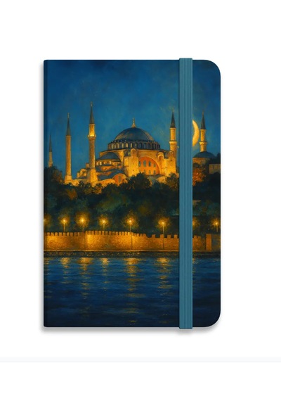 Ayasofya Ciltli Defter Siyah - Lacivert
