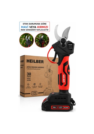 Heilber Ba011547 Profesyonel Akülü Budama Makası 36v 30 Mm Meyve Ağacı Ve Bağ Budama