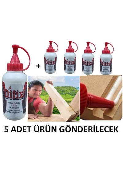 Difix Ahşap Tutkalı 350 Gr 5 Adet