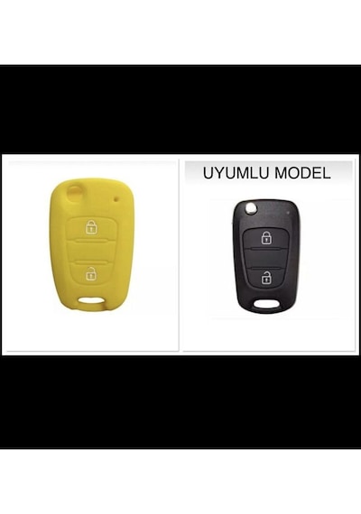 Hyundai I20 I30 Ve Ix35 Uyumlu Silikon Anahtar Kılıfı 2 Tuşlu Sar