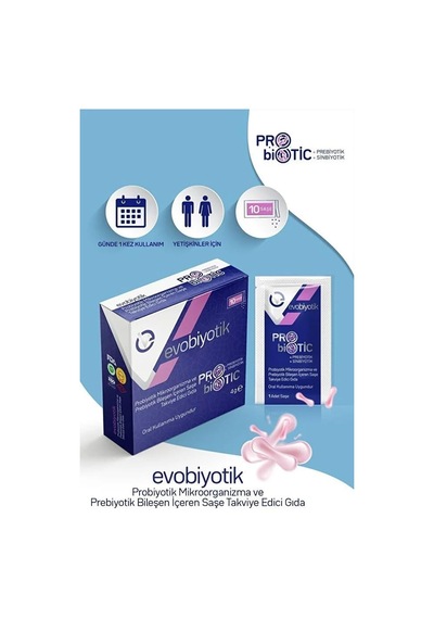 Evo Pharma Evobiyotik Probiyotik Ve Prebiyotik Takviye 10 Saşe
