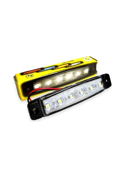 Ahmet Otomotiv Sanel 10 Adet 6 Ledli Beyaz Parmak Led 24v Lamba Basamak Aydınlatma