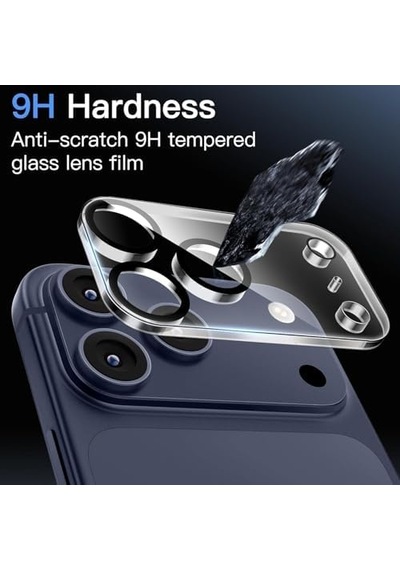 İphone 17 Pro Uyumlu Full Kamera Lens Koruyucu Darbe Dayanıklı Temperli Cam Tam Koruyucu Hd Şeffaf Kamera Lens Cam Film Çizilme Önleyici