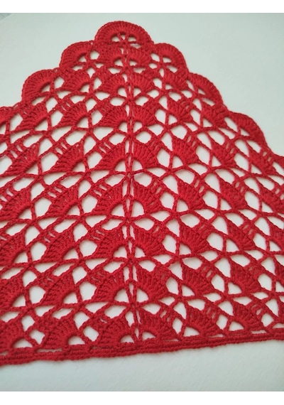 Handmade Örgü Eşarp / Örgü Bandana 243803838 Kırmızı-kırmızı