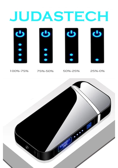 Judas K18 Usb Şarjlı 2 Arc Alevsiz Çakmak -new Style