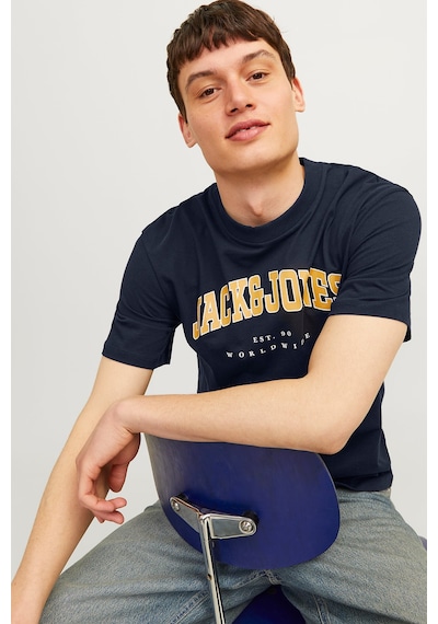 Jack & Jones JJECALEB Erkek  Lacivert Tişört