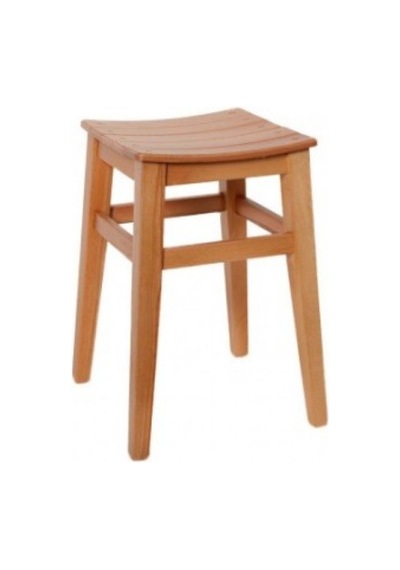 Ahşap 35 cm Kare Tabure Natural Renk