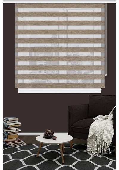 Çift Mekanizma Zebra Stor Güneşlik Perde 05 Koyu Bej Mutfak Balkon Perdesi Çocuk Yatak Odası Perdesi Koyu Bej Çift Mekanizma Zebra Stor Güneşlik Perde 05 Koyu Bej Mutfak Balkon Perdesi Çocuk Yatak Odası Perdesi Koyu Bej