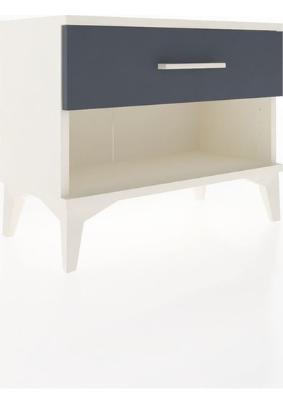 Arges Komodin Tek Çekmeceli 60x30x48 Aytaşı-antrasit Aytaşı