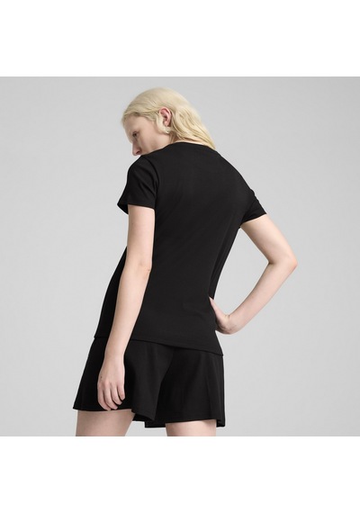 Puma 68502101 Ess Elevated Tee Kadın Spor Tişört SIYAH