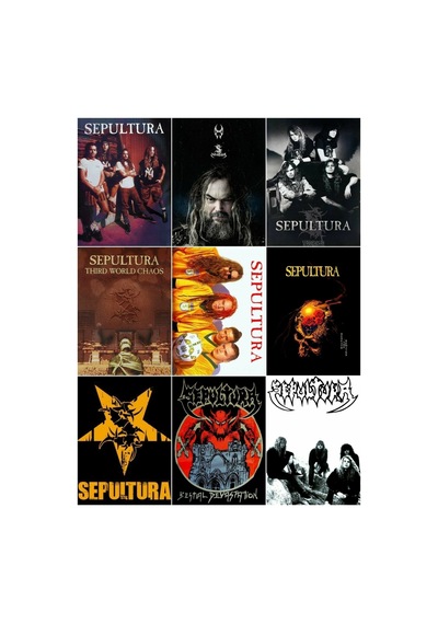 Metal Müzik Grupları - Sepultura Çoklu Sticker Seti Diğer