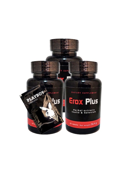 Eroxplus Erkeklere Özel Perfor.mans Destekleme 3 Adet 30lu Brk:021 + Hed.iye Playboy Kaydırmaca Jeli