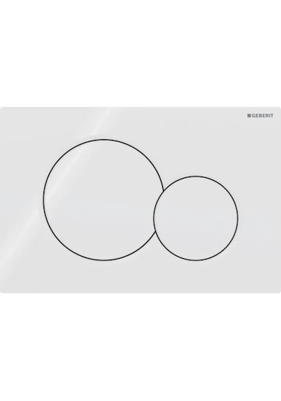 Geberit Kumanda Kapağı Sigma 01 - Çift Basmalı - Beyaz Beyaz