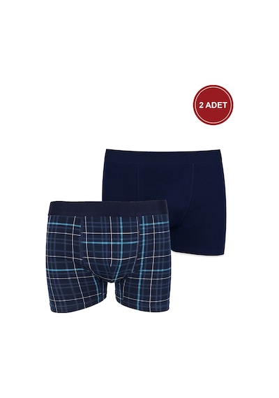 Koza İç Giyim Erkek 2'li Pamuklu Likralı Boxer Ko9003bx.02 Lacivert - Açık Mavi Koza İç Giyim Erkek 2'li Pamuklu Likralı Boxer Ko9003bx.02 Lacivert - Açık Mavi
