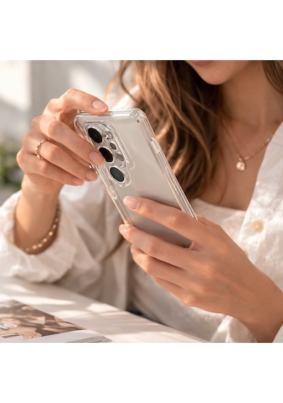 Samsung Uyumlu Galaxy S23 Ultra Kılıf Şeffaf Kamera Korumalı 3d
