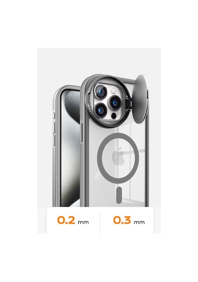 Apple iPhone Uyumlu 14 Pro Max Kılıf Teleskop Lens Magsafe Silikon Kapak - Derin Mor Bz8683140721367