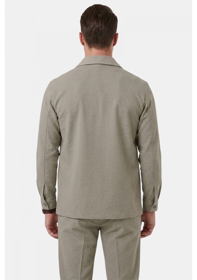Rizzup Yeşil Slim Fit Gofre Dokulu Yazlık Spor Takım Elbise Yarım Astarlı Likralı 2 Li Kombin 2604007