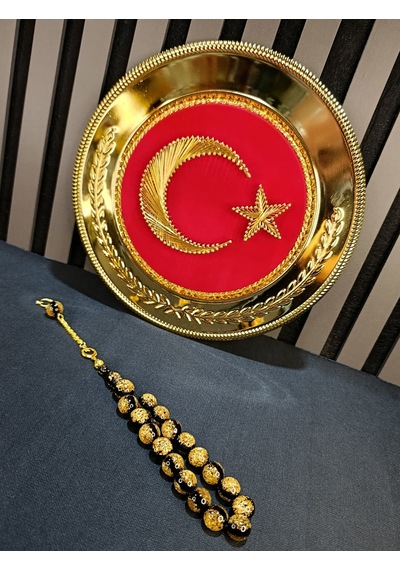 Altın Varaklı Tesbih Maskot Efe Bilek Boy 14mm 33431945