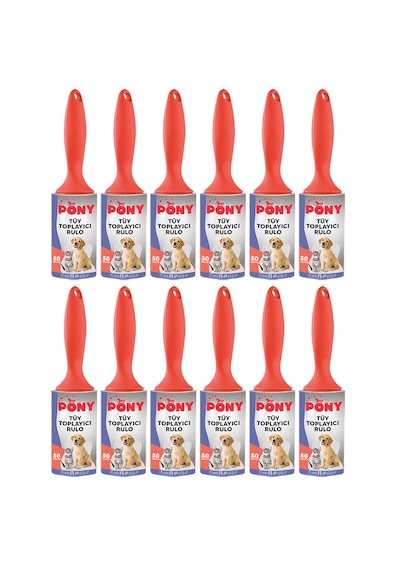 Pony Tüy Toplayıcı Rulo 50 Yaprak 12'li