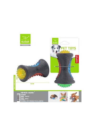 Nunbell Plastik Işıklı Kemik Köpek Oyuncağı 12 Cm