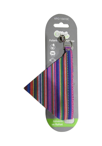 Kiwipetss Fularlı Kedi Tasması - Asorti - 32 Cm
