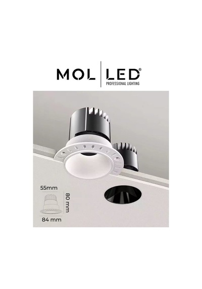 Molled Modüler Serisi 5w Trimless Sıva Altı Led Spot Beyaz 2700k - Mol4078-1