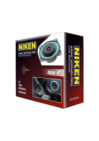 Niken 10 Cm 4'' 80 W Araç Hoparlörü (Adet)