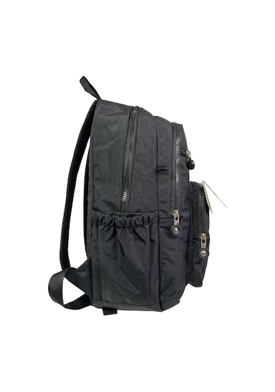 Cakard Su Geçirmez Kaliteli Astarlı Krinkıl Kumaş Unisex Iki Gözlü Okul Spor Seyahat Sırt Çantası 30x38cm Siyah