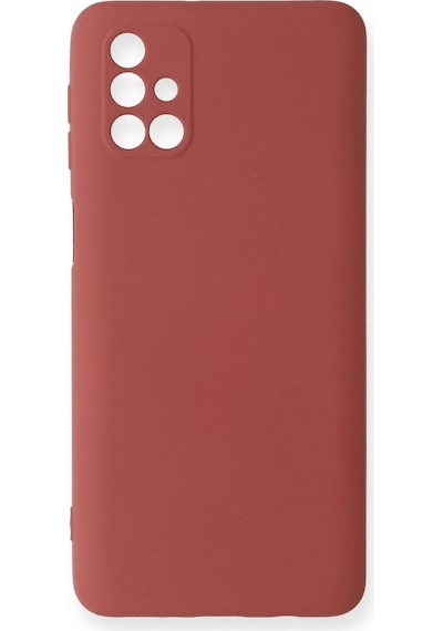 Newface - 576 - Samsung Galaxy M31s Kılıf Nano İçi Kadife Silikon - Ece-umay - - Kiremit