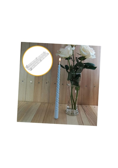 Poli Karbon Mum Kalıbı Şamdanlık Uzun Burgulu 31 Cm