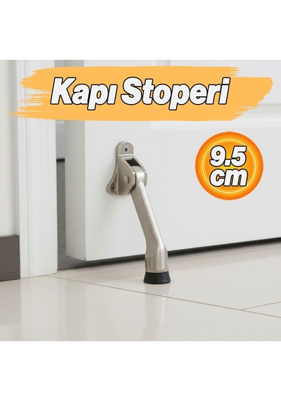 Paslanmaz İnox Kapı Stoperi 9.5 Cm Sessiz Yavaşlatıcı Durdurucu Kapı Sabitleme Çarpma Önleyici Yapı