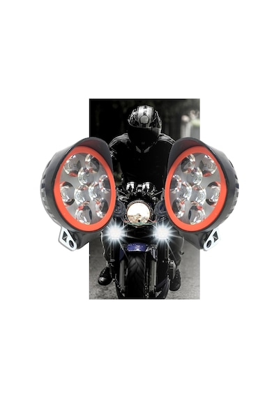 Motosiklet 9 Ledli Sis Far Çakar Modlu 2 Li Set 12v Led Far
