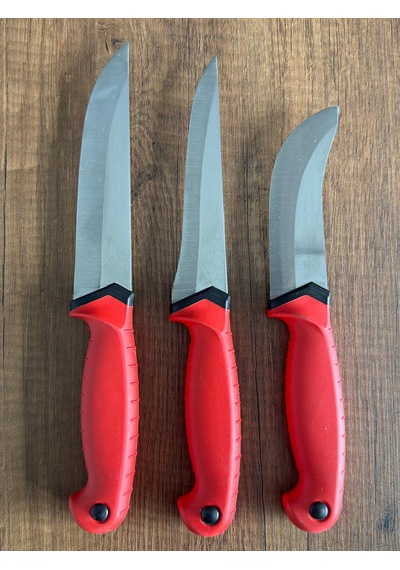 Ergonomik Soft Kaydırmaz Saplı-3'lü Bıçak Seti