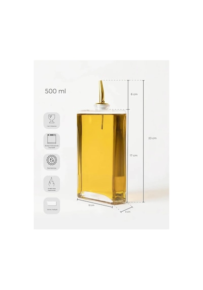 Perotti Molivet 3'lü Gold Kapak Cam Yağdanlık Sosluk Sirkelik 350-500-750 Ml Çok Renkli