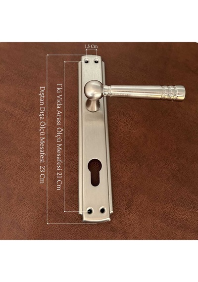 Osmanlı Topkapı Handles Saten Aynalı Yale Çelik Kapı Kolu 1 Takım