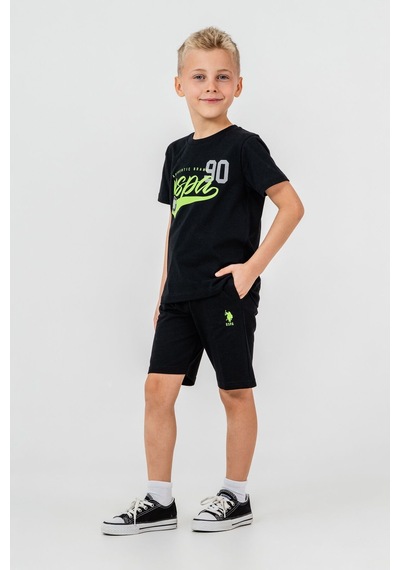 U.s. Polo Assn. Erkek Çocuk Siyah Bermuda Takım Us2431-c-v1 Siyah